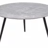 Beliani Mesa De Centro Gris/negro ø 79 Cm EFFIE