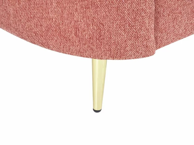 Beliani Sillón De Poliéster Rosa/dorado TROSA - Imagen 10